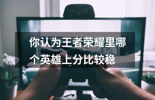 你认为王者荣耀里哪个英雄上分比较稳-第1张-游戏信息-龙启网