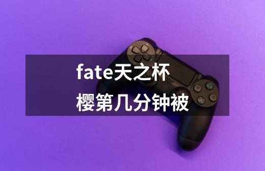 fate天之杯樱第几分钟被-第1张-游戏信息-龙启网