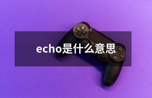 echo是什么意思-第1张-游戏信息-龙启网