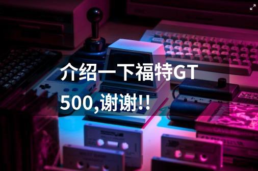 介绍一下福特GT500,谢谢!!-第1张-游戏信息-龙启网