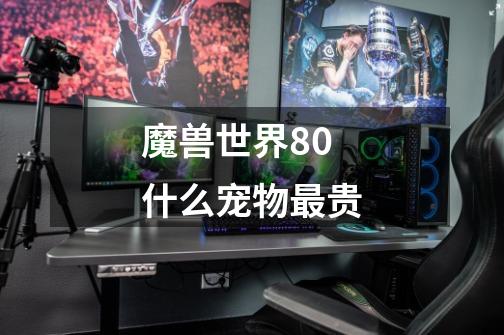 魔兽世界80什么宠物最贵-第1张-游戏信息-龙启网