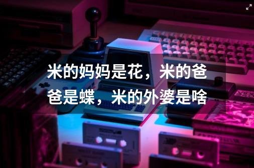 米的妈妈是花,米的爸爸是蝶,米的外婆是啥-第1张-游戏信息-龙启网