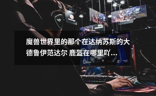 魔兽世界里的那个在达纳苏斯的大德鲁伊范达尔 鹿盔在哪里吖,都快找死了也死活找不到的说。。求坐标!大-第1张-游戏信息-龙启网