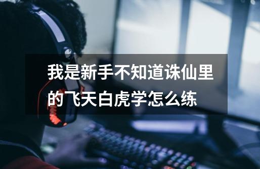 我是新手不知道诛仙里的飞天白虎学怎么练-第1张-游戏信息-龙启网