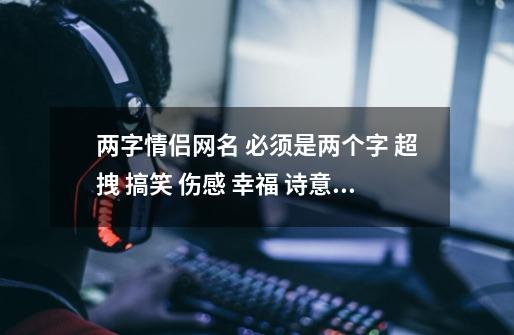 两字情侣网名 必须是两个字 超拽 搞笑 伤感 幸福 诗意 非主流都行 最好是诗意 先答先得分 不要贬义的-第1张-游戏信息-龙启网