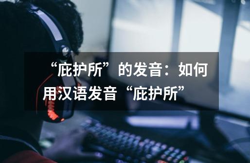 “庇护所”的发音:如何用汉语发音“庇护所”-第1张-游戏信息-龙启网