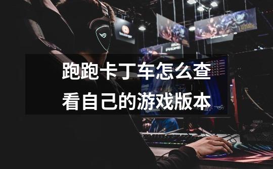 跑跑卡丁车怎么查看自己的游戏版本-第1张-游戏信息-龙启网