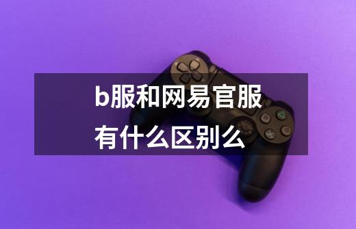 b服和网易官服有什么区别么-第1张-游戏信息-龙启网