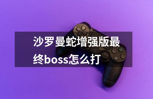 沙罗曼蛇增强版最终boss怎么打-第1张-游戏信息-龙启网