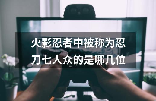 火影忍者中被称为忍刀七人众的是哪几位-第1张-游戏信息-龙启网