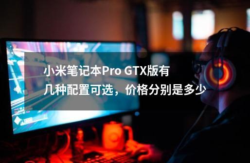 小米笔记本Pro GTX版有几种配置可选,价格分别是多少-第1张-游戏信息-龙启网