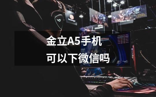 金立A5手机可以下微信吗-第1张-游戏信息-龙启网