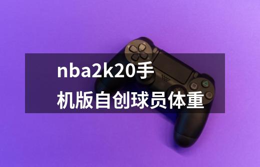 nba2k20手机版自创球员体重-第1张-游戏信息-龙启网