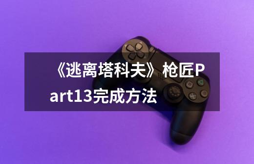《逃离塔科夫》枪匠Part13完成方法-第1张-游戏信息-龙启网