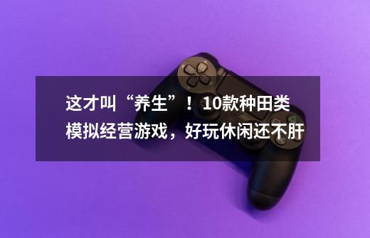 这才叫“养生”!10款种田类模拟经营游戏,好玩休闲还不肝-第1张-游戏信息-龙启网