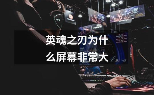 英魂之刃为什么屏幕非常大-第1张-游戏信息-龙启网