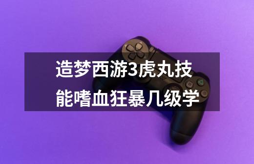 造梦西游3虎丸技能嗜血狂暴几级学-第1张-游戏信息-龙启网