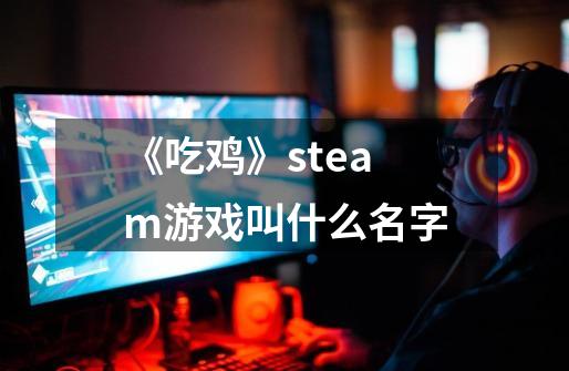 《吃鸡》steam游戏叫什么名字-第1张-游戏信息-龙启网