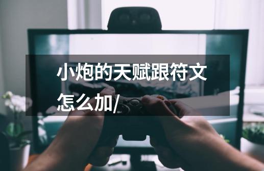 小炮的天赋跟符文怎么加/-第1张-游戏信息-龙启网