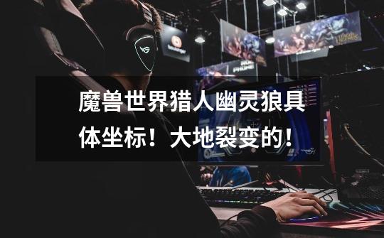 魔兽世界猎人幽灵狼具体坐标！大地裂变的！-第1张-游戏信息-龙启网