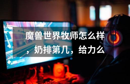 魔兽世界牧师怎么样,奶排第几,给力么-第1张-游戏信息-龙启网