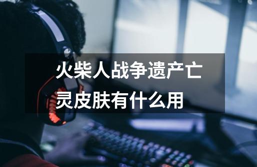 火柴人战争遗产亡灵皮肤有什么用-第1张-游戏信息-龙启网