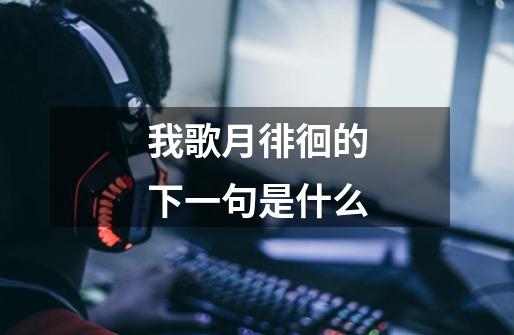 我歌月徘徊的下一句是什么-第1张-游戏信息-龙启网