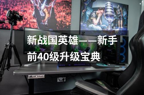 新战国英雄——新手前40级升级宝典-第1张-游戏信息-龙启网