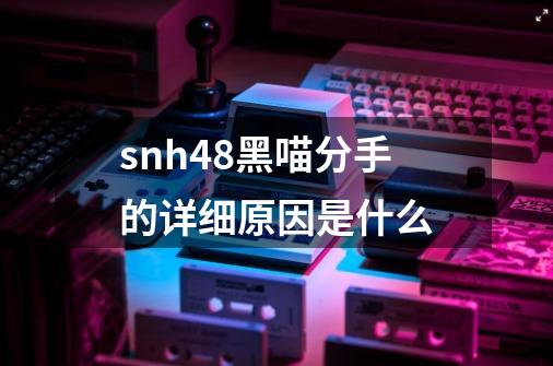 snh48黑喵分手的详细原因是什么-第1张-游戏信息-龙启网