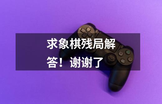 求象棋残局解答!谢谢了-第1张-游戏信息-龙启网