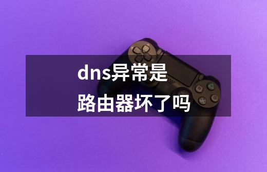 dns异常是路由器坏了吗-第1张-游戏信息-龙启网