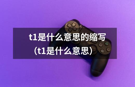 t1是什么意思的缩写(t1是什么意思)-第1张-游戏信息-龙启网