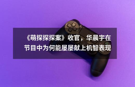 《萌探探探案》收官,华晨宇在节目中为何能屡屡献上机智表现-第1张-游戏信息-龙启网