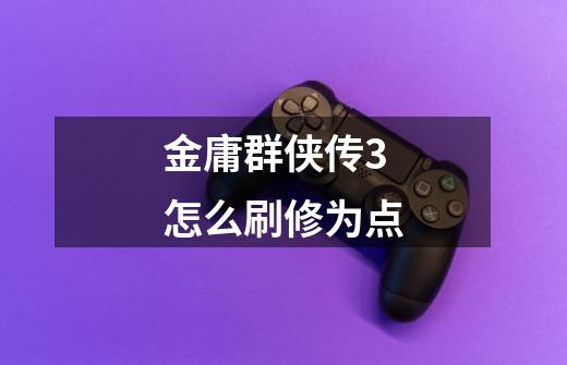金庸群侠传3怎么刷修为点-第1张-游戏信息-龙启网