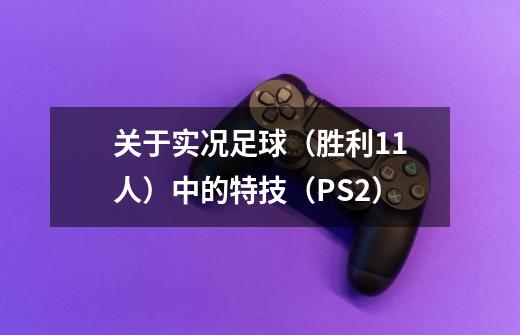 关于实况足球(胜利11人)中的特技(PS2)-第1张-游戏信息-龙启网