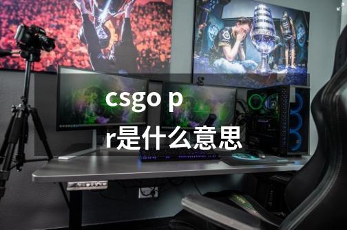 csgo pr是什么意思-第1张-游戏信息-龙启网