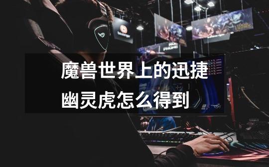 魔兽世界上的迅捷幽灵虎怎么得到-第1张-游戏信息-龙启网