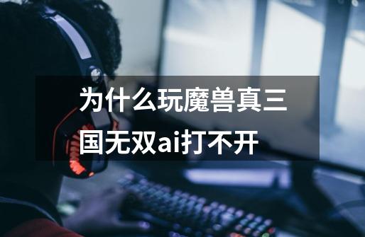 为什么玩魔兽真三国无双ai打不开-第1张-游戏信息-龙启网