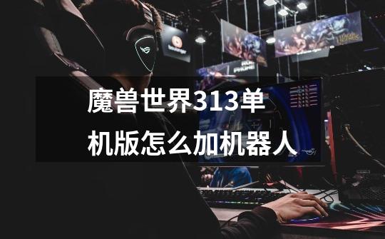 魔兽世界3.1.3单机版怎么加机器人-第1张-游戏信息-龙启网