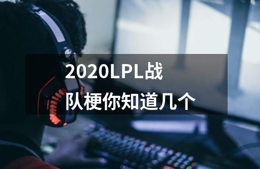 2020LPL战队梗你知道几个-第1张-游戏信息-龙启网