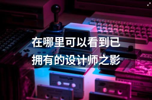 在哪里可以看到已拥有的设计师之影-第1张-游戏信息-龙启网