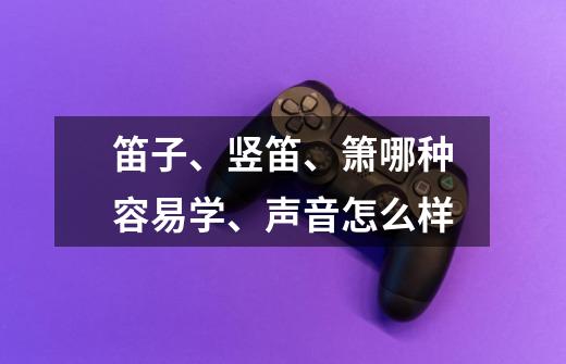 笛子、竖笛、箫哪种容易学、声音怎么样-第1张-游戏信息-龙启网