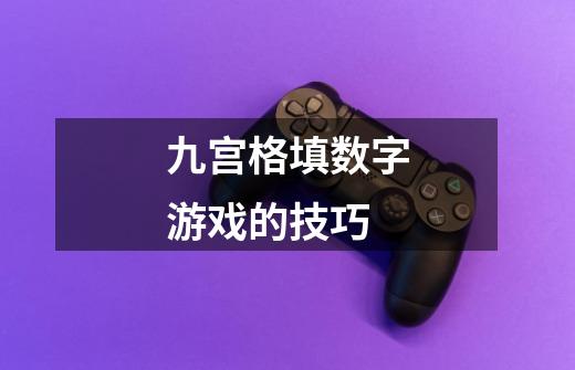 九宫格填数字游戏的技巧-第1张-游戏信息-龙启网
