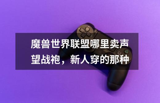 魔兽世界联盟哪里卖声望战袍,新人穿的那种-第1张-游戏信息-龙启网