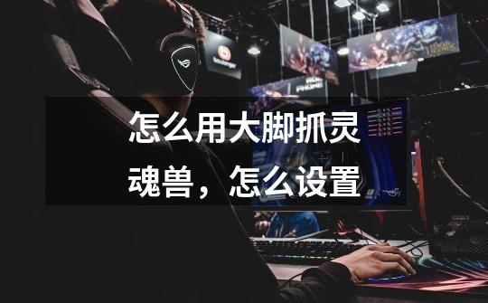 怎么用大脚抓灵魂兽，怎么设置-第1张-游戏信息-龙启网