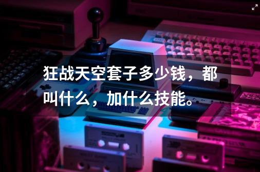 狂战天空套子多少钱,都叫什么,加什么技能。-第1张-游戏信息-龙启网