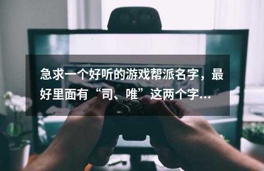 急求一个好听的游戏帮派名字，最好里面有“司、唯”这两个字，也可以是同音字，12个字之内的，谢谢-第1张-游戏信息-龙启网