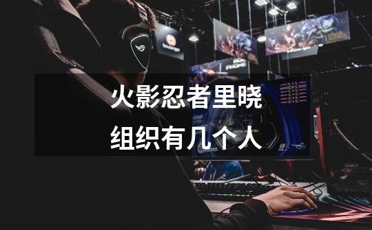 火影忍者里晓组织有几个人-第1张-游戏信息-龙启网