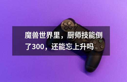 魔兽世界里，厨师技能倒了300，还能忘上升吗-第1张-游戏信息-龙启网