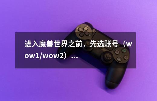 进入魔兽世界之前，先选账号（wow1/wow2..）怎么设置-第1张-游戏信息-龙启网